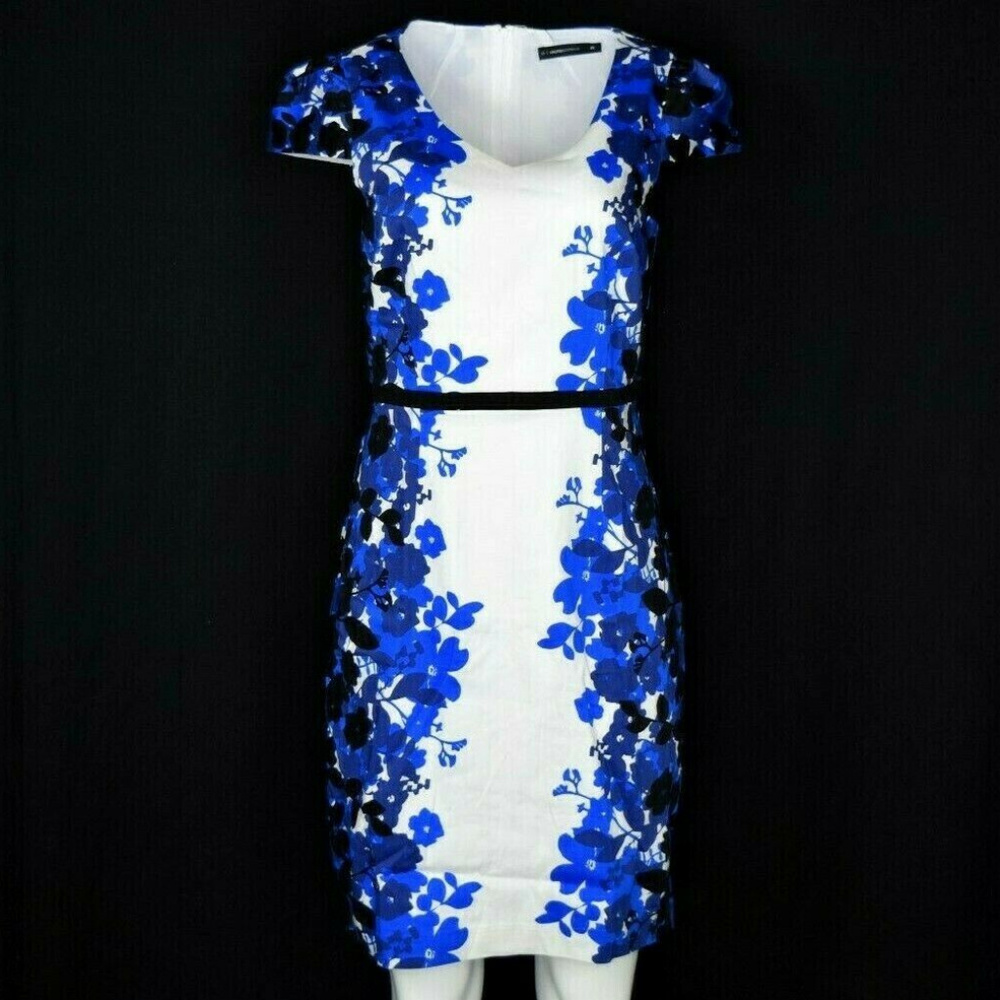 Limited Edition Blue White Floral VNeck Dress